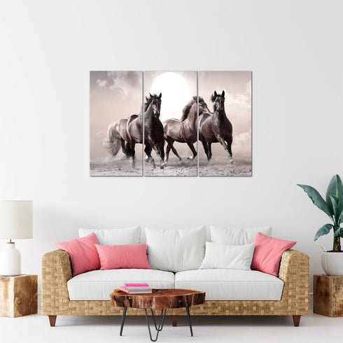 Wandbilder Wohnzimmer XXL Pferde Moderne Bilder Tiere